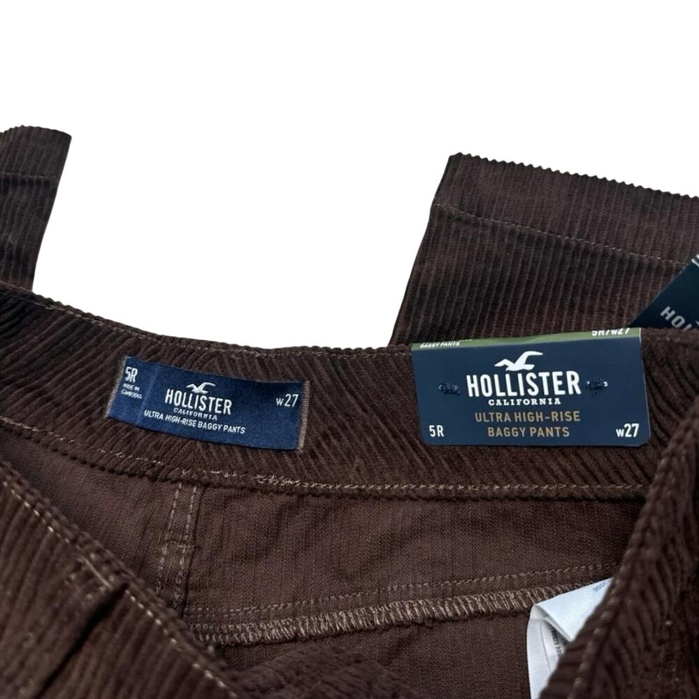 Hollister Ultra High-Rise Corduroy Baggy Cargo Pants NWT - Picture 3 of 5